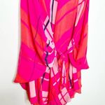 See By Chloe  Pink Plaid Silk Tie Front Tunic Dress Photo 2