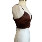 ZARA  Satin Effect Crop Top Dark Brown 7385/471 Size M Photo 1