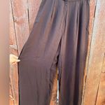 Cache Vintage Chocolate Brown Flowy Double Layer Pants Women’s Size 10 Photo 5