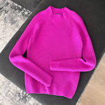 Ralph Lauren 100% Wool Ribbed Sweater Mock neck – Size S – Warm Fuchsia Pink Photo 0
