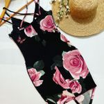 Almost Famous Juniors' Floral-Print Faux-Wrap Dress, Black/Pink (SM)E108 Photo 4