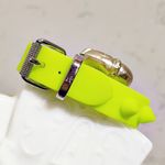 Christian Louboutin Authentic Neon Green / Yellow Loubilink Spiked Bracelet Photo 5