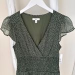 BP Smocked Waist Chiffon Mini Dress Green Sz XS Photo 2