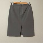 Bebe Grey Stretch Front & Back Slit Dark Academia Pencil Skirt Womens 4 Preppy Photo 2