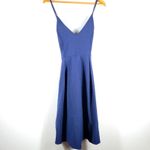 Elia Cher NEW  Blue Spaguetti Strap Sexy Open Back Pocket Dress Size L Photo 3