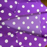 Vintage Purple Polka Dot Blouse White Dots Handmade Rose Button Front Top Size M Size L Photo 6