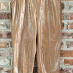 Maison D’Amelie Tan Faux Leather Pull On Pants, 4 Photo 0