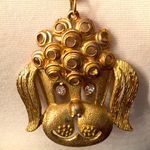 Antique Gold VINTAGE Gold Dog Necklace Photo 2