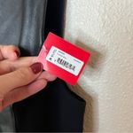 Spanx  Faux Leather Combo Panel Knit Midi Sheath Dress Luxe Black NEW Womens XL Photo 9