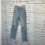 PacSun  Dad Jeans Straight Light Wash High Rise Distressed Women’s 24 Button Fly Photo 7