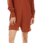 We Wore What  Orange Knit Sweater Romper, M Photo 0