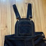 Modcloth 20W Rainbow With Me Wide Leg Jean Overalls Bib Denim Dk Blue Retro Photo 1