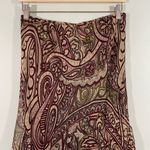 Vintage Y2K Sashi Women's Brown Paisley Broom Stick Skirt Size S Purple Photo 1