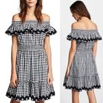 MISA Los Angeles  Mirela Gingham Off Shoulder Dress Photo 1