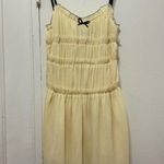 ZARA  cream ruffle coquette bow slip dress size XS Photo 4