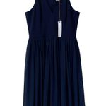 Dress the Population NWT Alicia Midi Dress Midnight Blue Size XXL V-neck Glam Photo 2