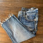 Miss Me Signature Cuffed Capri Jeans Denim Embellished Pockets Blue Size 27 Photo 6