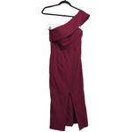 Yumi Kim That Jazz Midi Dress Burgundy One Shoulder Front Slit XS New Photo 1