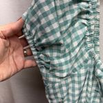 Zaful  Teal White Gingham Square Neck Tiered Ruffle Mini Dress Women's XL Photo 1