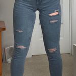 PacSun Super Stretch Gray Ripped Jeggings Photo 0