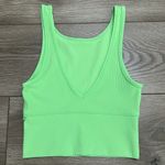 Lululemon Power Pivot Green V Ribbed Crop Tank Top Size 6 Photo 1