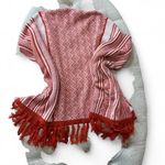 Entro Geometric‎ Pattern Fringe Poncho Photo 3