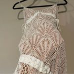 For Love & Lemons white lace tie trendy Elegant Lace Asymmetrical Dress Photo 7
