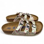 Birkenstock Women's Floral Sandals - Cream and Pink Photo 1