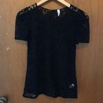 Wyatt Black Lace XS Short Sleeve Top Gothcore wicked sexy sheer alt alternative Photo 1