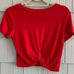 Gaze Red Twist Front Crop Top Size M Photo 0