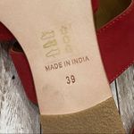 Anthropologie Orange Suede Pom-Strapped Slides 39 Photo 8