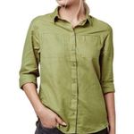 Topshop NWT Green Button Up Long Sleeve Shirt Photo 0