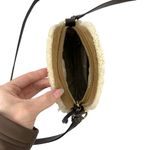 UGG  Sheepskin Crossbody Bag with Leather and Chain Strap Bow Tan Suede Small Photo 10