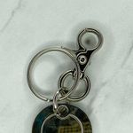 Liz Claiborne  Silver Tone Chunky Logo Bag Charm Keyring Keychain Photo 5