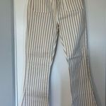 Loft striped High Waist Flare Cropped Pants Photo 5