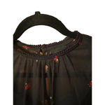 Who What Wear Fairy Goth Dark Acadamia tiered shear/slip Dress S black floral Photo 5