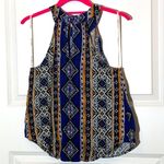 Sweet Wanderer  Halter Aztec Tank Top Small Photo 1