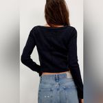 Free People Care FP Manchester Long Sleeve NWT black XL v neck Photo 1