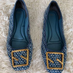 SARTO Blue Woven Square Buckle Ballet Flats Comfort Slip On‎ Shoes Size 8 Photo 0