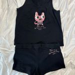 H&M  Black Top with Pink Accents Photo 1