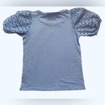 J.Crew  Eyelet puff-sleeve tee Size XS NWT, Bright Peri Color Photo 3