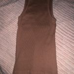 AGOLDE Nwot  brown tank top ribbed classic designer fall $100 casual denim boho Photo 6