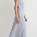 Madewell Button-Front Midi Effortless Minimalist Dress in 100% Linen Size 8 Photo 1