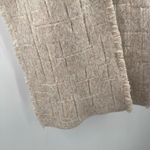 FRAAS The Scarf Company Wool Blend Fringe Oatmeal Cozy Textured Grid Winter White Photo 5