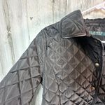 Lauren Ralph Lauren Quilted Jacket | Black | Faux Leather Trim | Snap | Size M Size M Photo 4