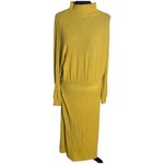 Anthropologie Saturday Sunday Maria Knit Maxi Dress Small Women’s Chartreuse EUC Photo 1