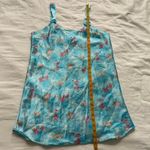 Vintage Blue floral slip dress with bow detail straps Size medium Photo 7