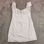 Princess Polly  Reuben Mini Dress White‎ Floral Ruffle Sleeves Tie Front Summer Photo 2