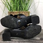 H by Halston Halston Women's Black Square Toe Vegan Leather Buckle Block Heel Sandal 9 Photo 9