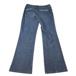 Loft Ann Taylor Boot Leg Jeans Women's Size 10 Medium Wash Turquoise Beads Photo 2